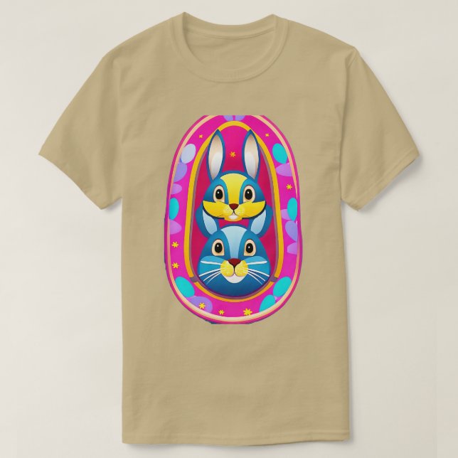 Cute Bunny Rabits T Shirt (Design framsida)