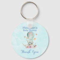 Cute Bunny Riding i en Luftballong Baby Shower