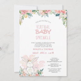 Cute Bunny Rosa Blommigt Fairy Ljus Baby Sprinkle