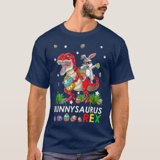 Cute Bunny saurus Rex T Rex Dino Dabbing Rabbit Ea Shirt