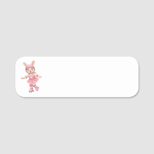 Cute Bunny School Name Label – Kids Back to School Namnbricka (Framsida)