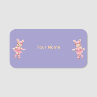 Cute Bunny School Name Label – Kids Back to School Namnbricka