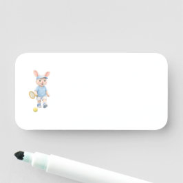 Cute Bunny School Name Label Namnbricka