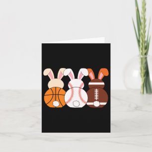 Cute Bunny Sketll Sell Footll Påskhare Rabbits Kort