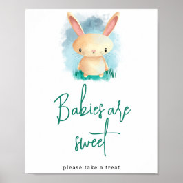 Cute Bunny Spädbarn är söt Poster