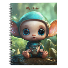 Cute Bunny Spiral-fotopatbok Anteckningsbok