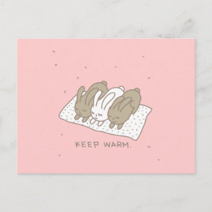 Cute Bunny Stanna armbandskanadens Rosa Vykort
