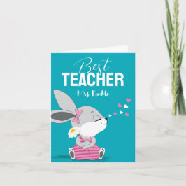 Cute Bunny, tack för ditt kort till läraren