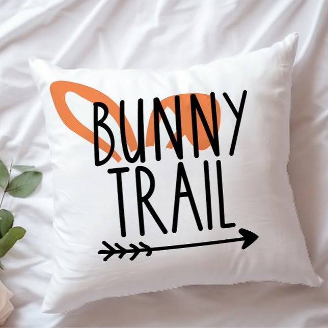 Cute Bunny Trail Bunny Öron Orange Påsk Kudde (Skapare uppladdad)