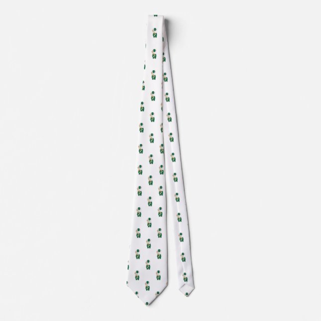 Cute Bunny Trombone Player Green Band Pattern Slips (Framsida)