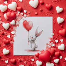 Cute Bunny Valentine Day Cards