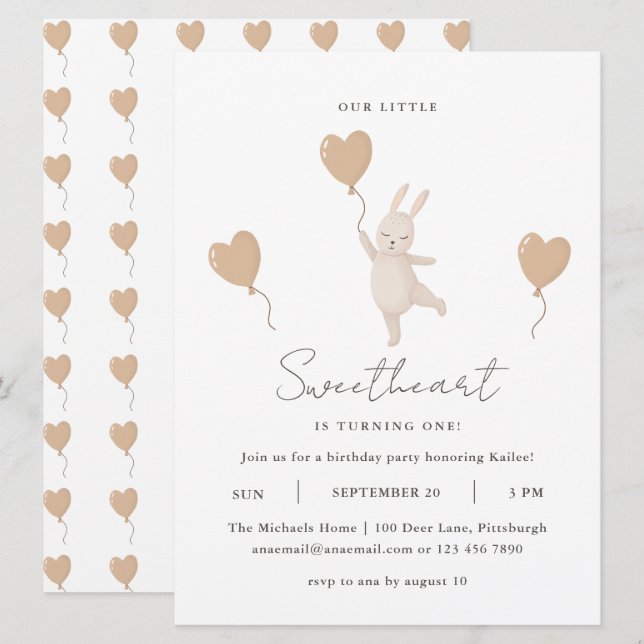 Cute Bunny Vår lilla älskling gör ett. (Fram/baksida)