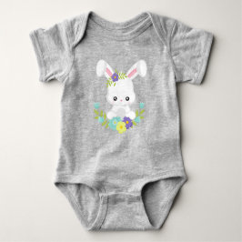 Cute Bunny, White Bunny, Baby Bunny, Flowers T Shirt