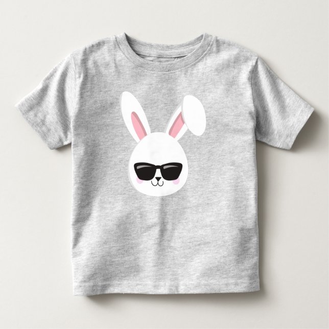 Cute Bunny, White Bunny, Bunny med solglasögon T Shirt (Framsida)