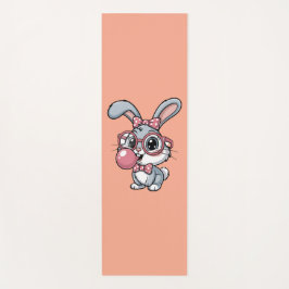 Cute Bunny with Glasses Blowing Bubble Gum