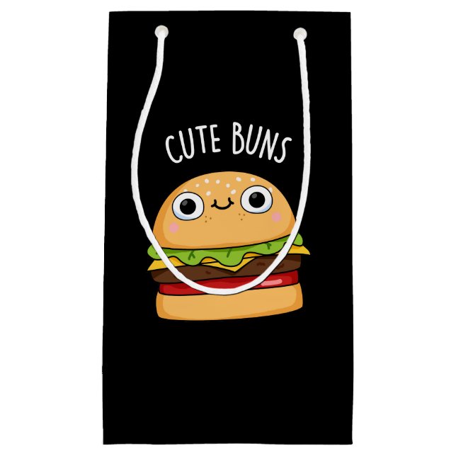 Cute Buns Funny Burger Pun Mörk BG (Framsidan)