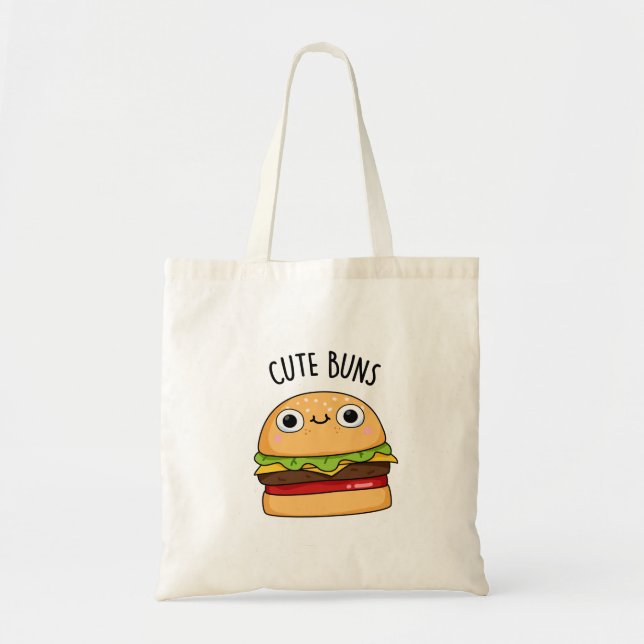 Cute Buns Funny Burger Pun Tygkasse (Framsidan)