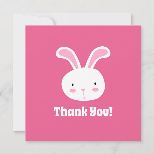 Cute Buny - tackkort (Framsida)
