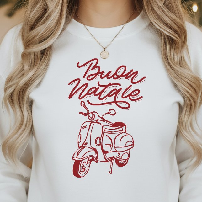 Cute Buon Natale Italian Vespa Christmas T Shirt (Skapare uppladdad)