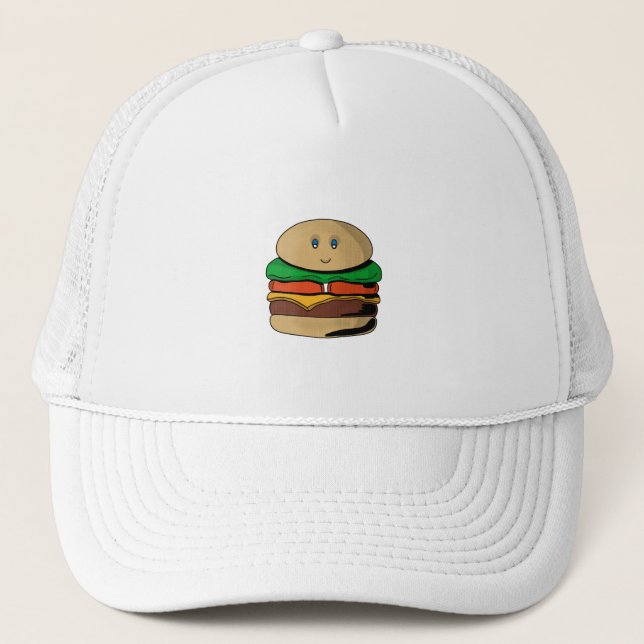 Cute Burger Hamburger Kawaii Keps (Framsida)
