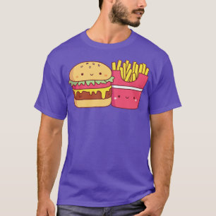 Cute Burger och Fransk Fries Food T Shirt