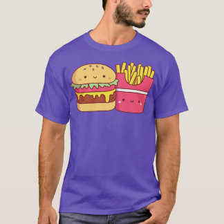Cute Burger och Fransk Fries Food T Shirt