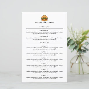 Cute Burger Restaurang Meny