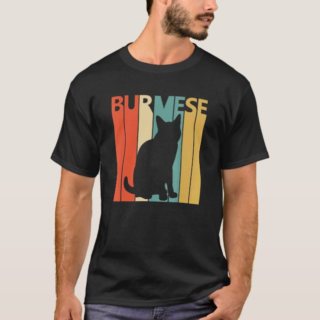 Cute Burmese Cat T Shirt (Framsida)