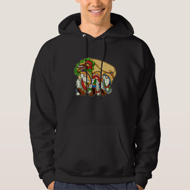 Cute  Burrito Gnomes  Cinco de Mayo  Mexican Hoodie (Framsida)