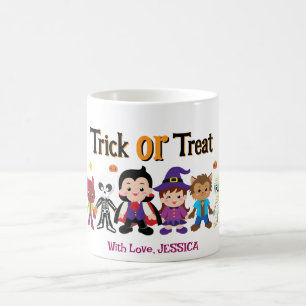 Cute Bus eller godis Halloween Costume Party Magisk Mugg