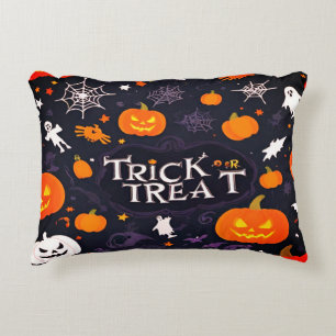 Cute Bus eller godis Halloween Prydnadskudde