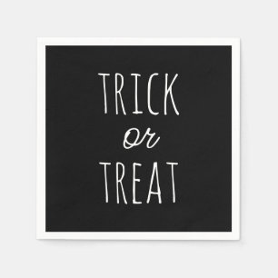 Cute Bus eller godis Kids Party Black Halloween Pappersservett