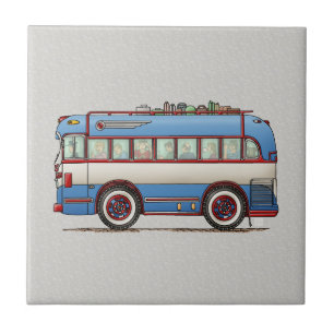 Cute Buss Tour Buss Kakelplatta