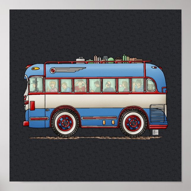 Cute Buss Tour Buss Poster (Framsidan)