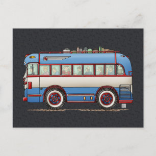 Cute Buss Tour Buss Vykort