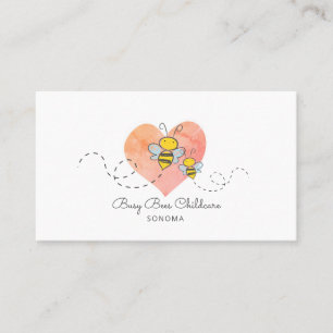 Cute Busy Bees Childcare Visitkort
