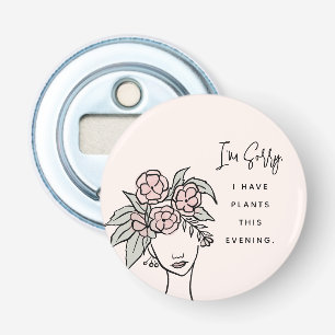Cute Busy med Mina växter Blommigt Porträtt Flasköppnare