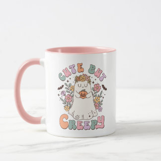 Cute but Creepy Cute Ghost Retro Halloween Mugg