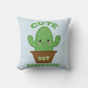 Cute but Dangerous - Kawaii Cactus - Lusnyj Kudde