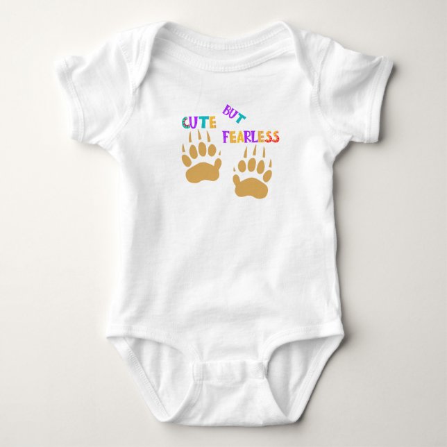 Cute But Fearless Honey Badger Baby bodysuits T Shirt (Framsida)