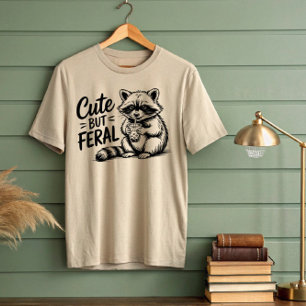 Cute but Feral Raccoon Drink T Shirt