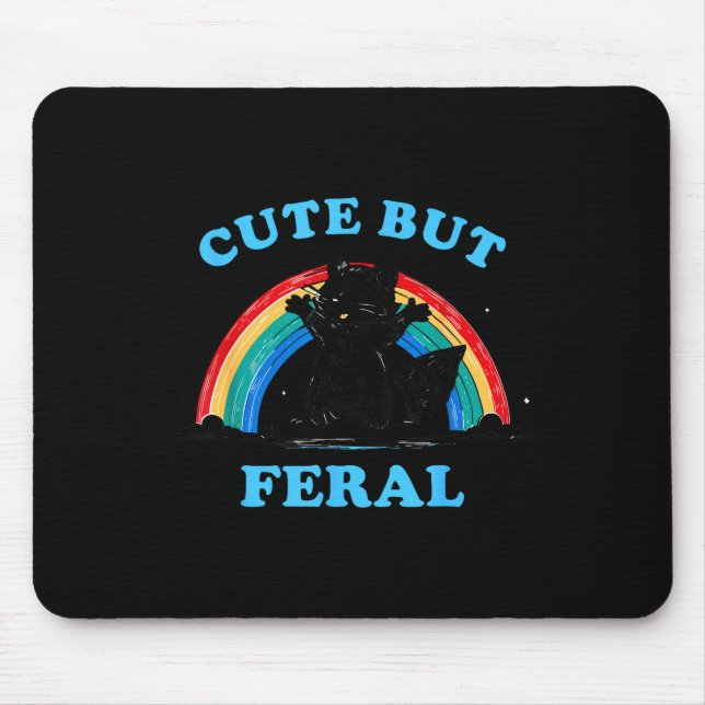Cute But Feral Raccoon With Rainbow Funny Raccoon  Musmatta (Framsidan)