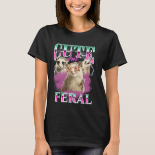 Cute but Feral Retro Funny Possum Memal Bootleg Ra T Shirt