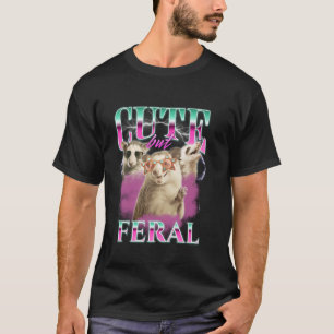Cute but Feral Retro Funny Possum Memal Bootleg Ra T Shirt