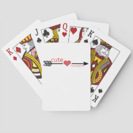 Cute but Psycho Black Arrow Red Heart Casinokort