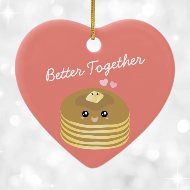 Cute Butter Pancakes Bättre ihop med den nya Foodi Julgransprydnad Keramik (Skapare uppladdad)