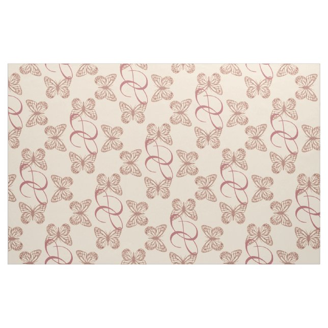 Cute Butterflies & Anpassningsbar Monogram Mönster Tyg (Fat Quarter)
