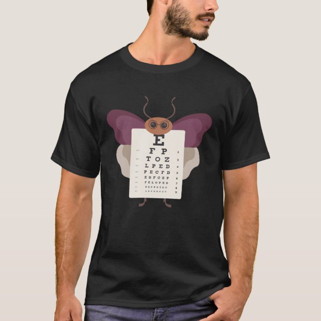 Cute Butterflies Baby Butterfly Eye Chart Artistic T Shirt (Framsida)
