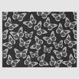 Cute Butterflies Elegant Chic Mönster Black White