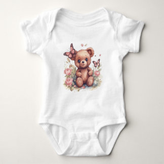 Cute Butterfly Bear T Shirt